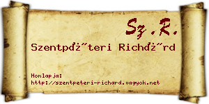 Szentpéteri Richárd névjegykártya