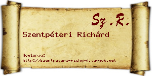 Szentpéteri Richárd névjegykártya